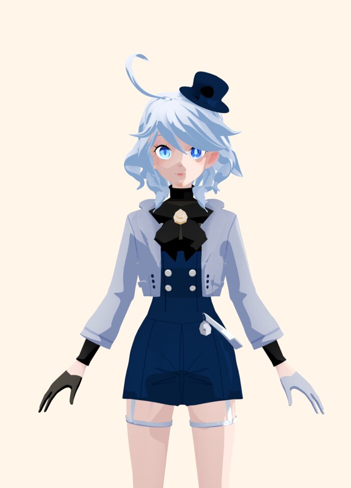 furina finished character, front view